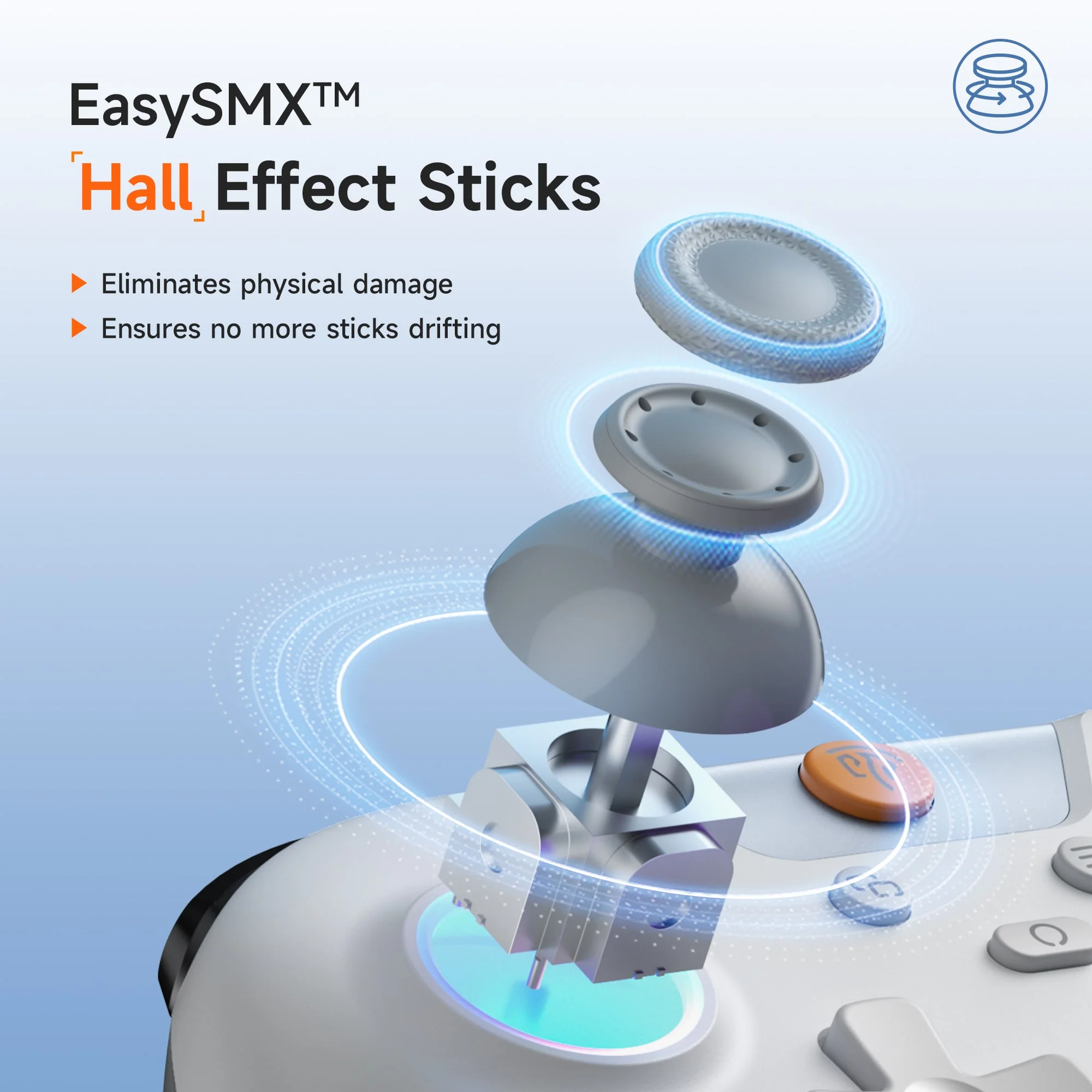 EasySMX® X05 Multiplatform Gaming Controller with Hall Effect Joysticks - Image 4