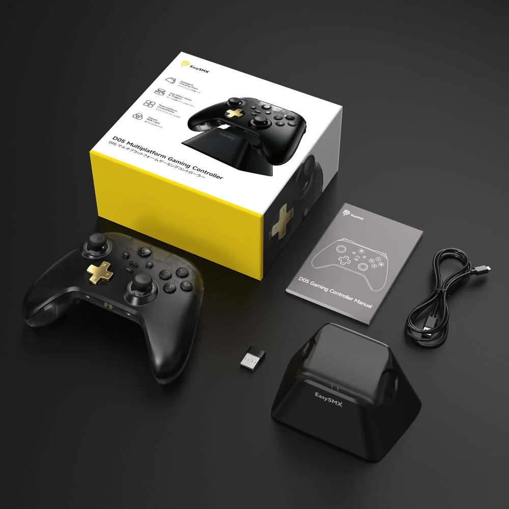 EasySMX® D05 Multiplatform Gaming Controller with Charging Dock, Hall Effect Joysticks and Triggers - Image 12