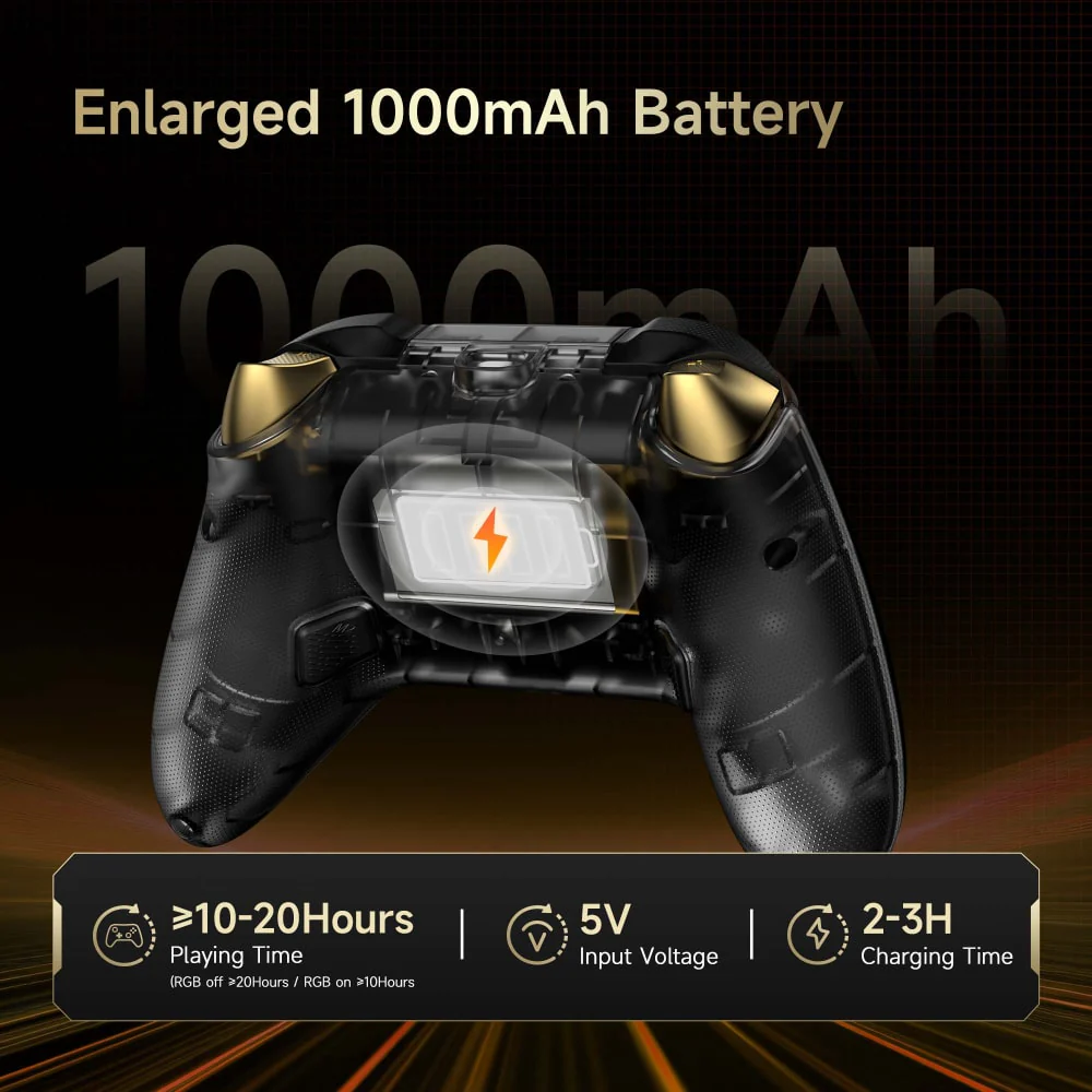 EasySMX® D05 Multiplatform Gaming Controller with Charging Dock, Hall Effect Joysticks and Triggers - Image 8