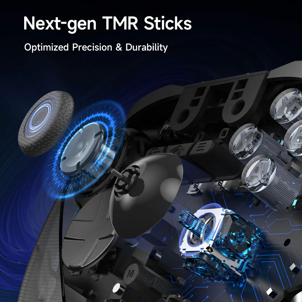 EasySMX® D10 Multiplatform Gaming Controller - Black Version: TMR Sticks, Trigger Lock and Charging Dock - Image 3