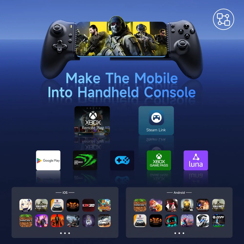 EasySMX® M15 Mobile Gaming Controller BlueTooth Version For Android, iPhone, and Switch - Image 6