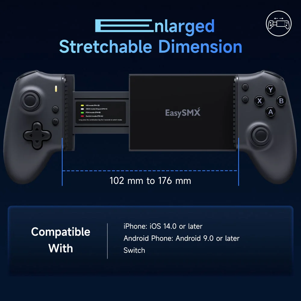 EasySMX® M15 Mobile Gaming Controller BlueTooth Version For Android, iPhone, and Switch - Image 9