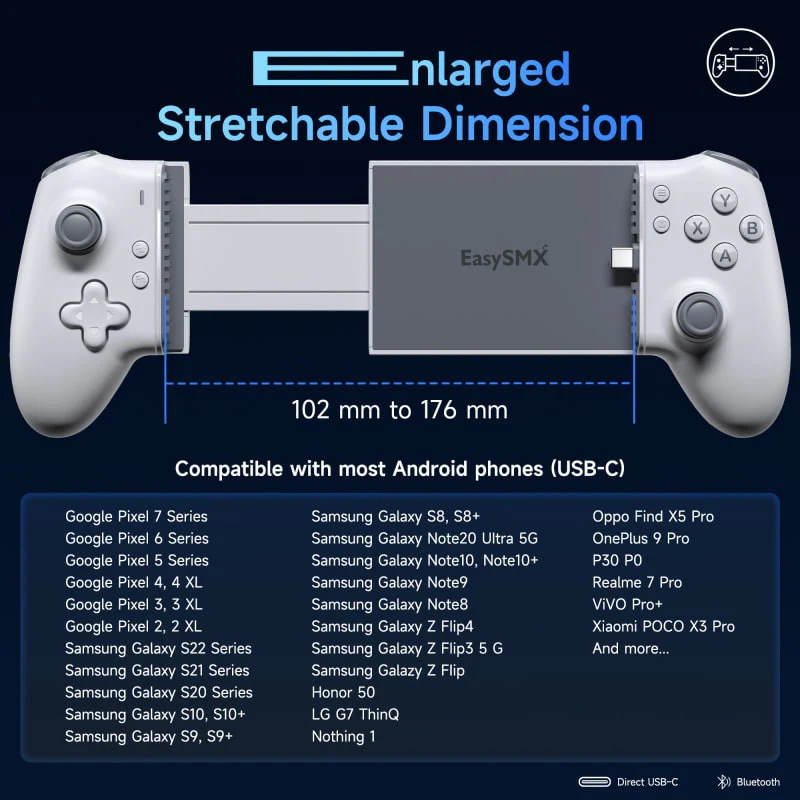 EasySMX® M15 Mobile Gaming Controller For Android and iPhone 15 With Hall Effect sticks and Mechanical buttons - Image 11