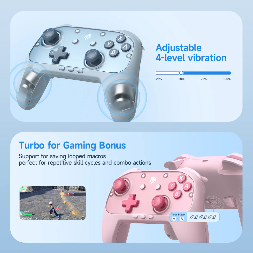 EasySMX® S10 Lite Gaming Controller for Switch 2: Wake up, Back Button and 9-Axis Motion Control - Image 9