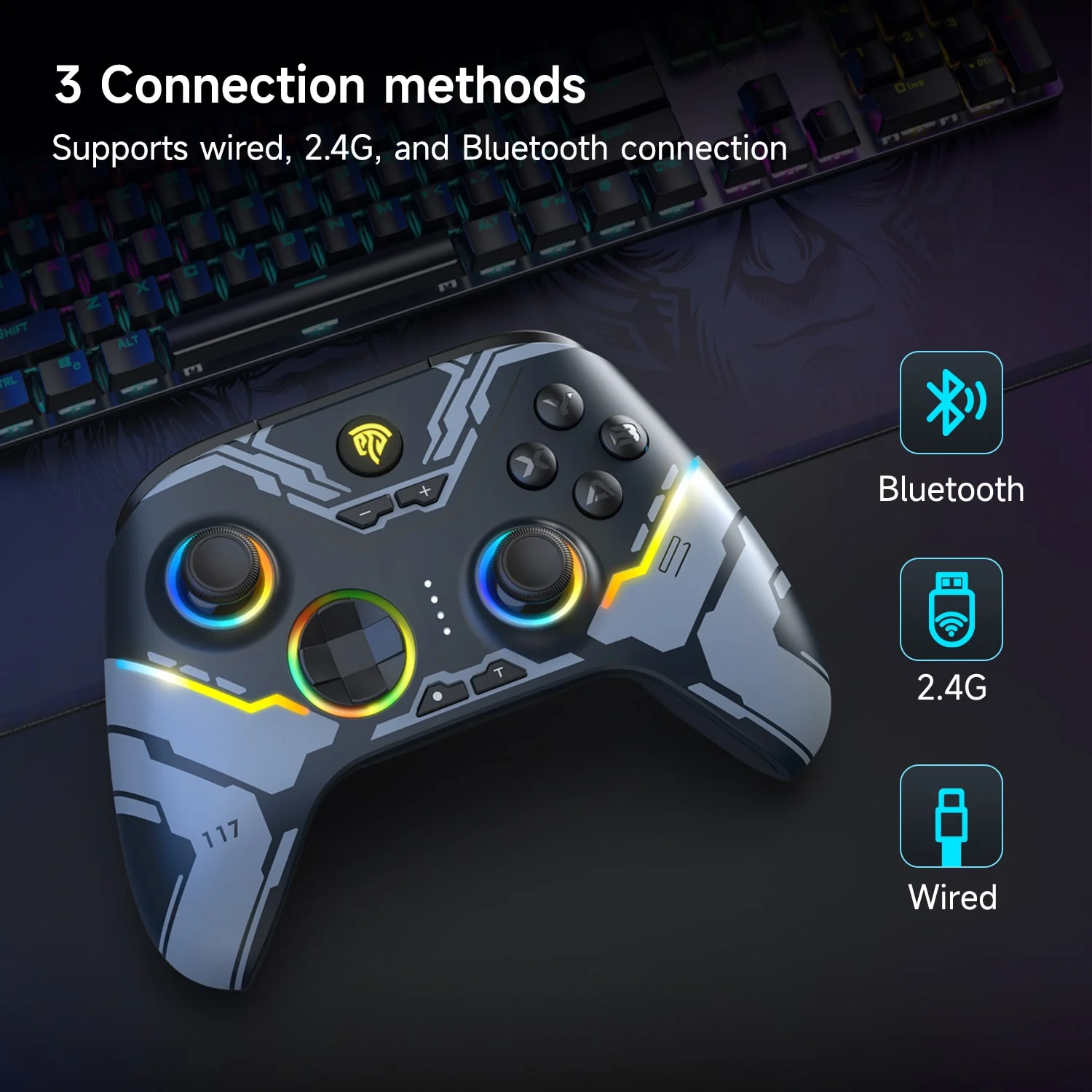 EasySMX® X15 RGB Controller With Hall Trigger and Hall Joystick - Image 7
