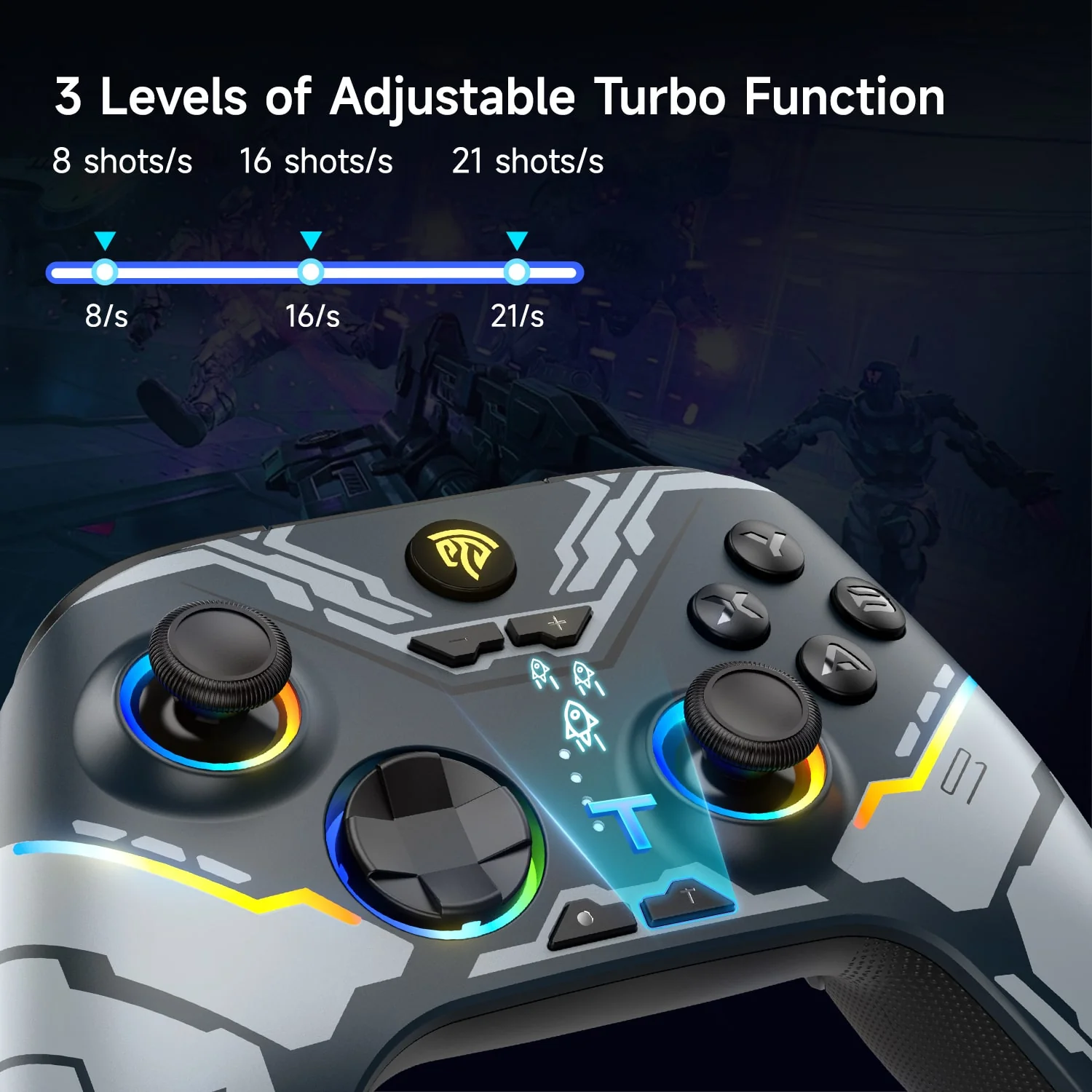 EasySMX® X15 RGB Controller With Hall Trigger and Hall Joystick - Image 9